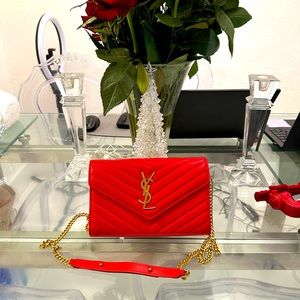 Red Crossbody handbag designer inspired new